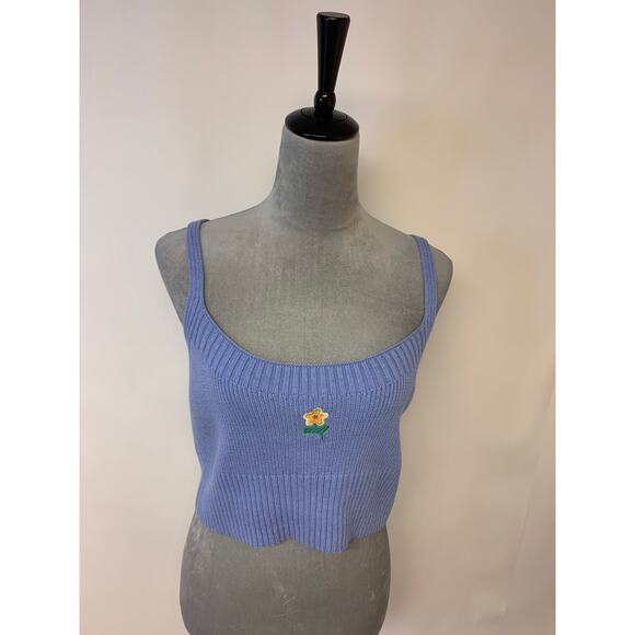 L.A Hearts Sweater Womens Size L Cropped Lavender Cottagecore Coquette - Picture 1 of 10